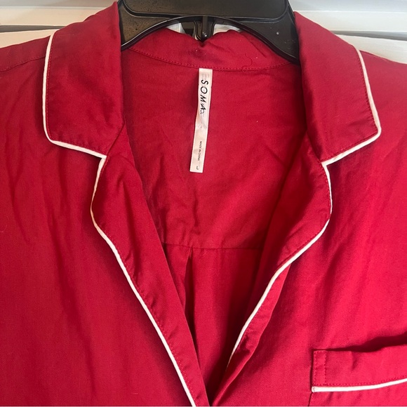 SOMA COOL NIGHTS 2 Piece Pajama Set Pants (M)  Top (L) Paint The Town Red Size S - Picture 4 of 12